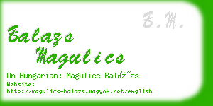 balazs magulics business card